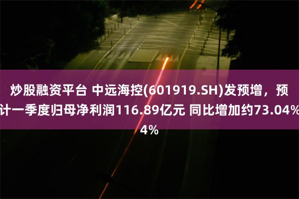 炒股融资平台 中远海控(601919.SH)发预增，预计一季度归母净利润116.89亿元 同比增加约73.04%